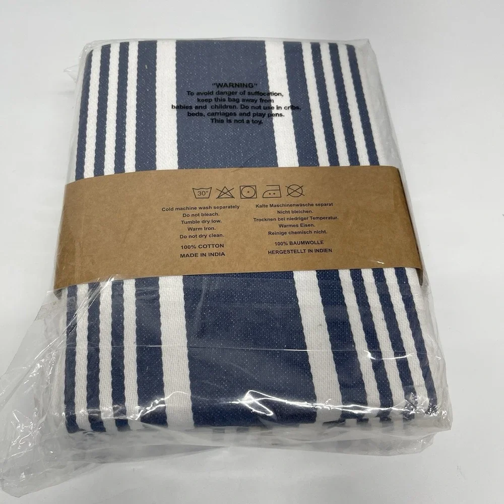 Urban Villa Kitchen Towels 100% Cotton 20x30 Absorbent Dish Clothes Indigo New